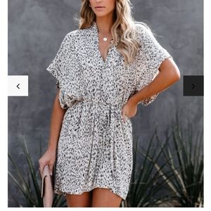 Cheetah print kimono dress